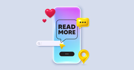 Social media phone app. Read More tag. Navigation sign. Get description info symbol. Social media...