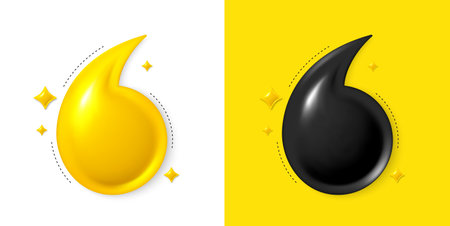 Quote mark 3d icons. Set of quotation marks, yellow and black comma sign. Information quote design. Comment message and citation, quotation decoration. Vector illustrationのイラスト素材