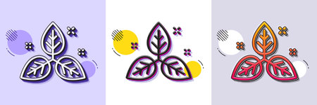 Fair trade line icon. Halftone dotted pattern. Gradient icon with grain shadow. Bio cosmetics sign. Organic tested symbol. Line fair trade icon. Various designs. Vectorのイラスト素材