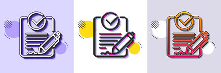 Rfp line icon. Halftone dotted pattern. Gradient icon with grain shadow. Request for proposal sign....
