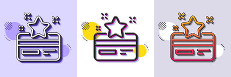 Loyalty card line icon. Halftone dotted pattern. Gradient icon with grain shadow. Bonus points....