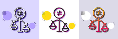 Discrimination line icon. Halftone dotted pattern. Gradient icon with grain shadow. Gender...