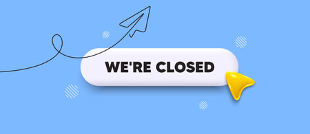 Closed search bar. Share plane line icon. We are closed. Business closure sign. Store bankruptcy...