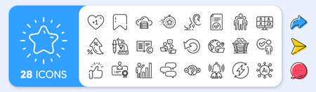 Talk bubble, Coal trolley and Group line icons. Interest rate, AI generate, Inflation icons. Pack of Cloud server, Brand, Timer icon. Graph chart, Approved document, Whisper pictogram. Vectorのイラスト素材