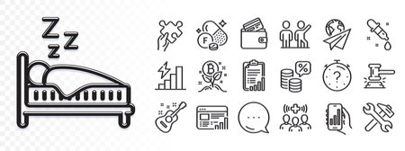 Checklist, Fluorine mineral and Quiz line icons for web app. Glare of light effect. Message icon. Pack of Web report, Medical staff, Teamwork pictogram icons. Vectorのイラスト素材