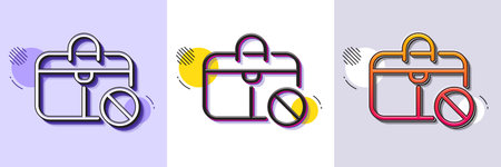 Jobless line icon. Halftone dotted pattern. Gradient icon with grain shadow. Unemployment person sign. Jobs hire symbol. Line jobless icon. Various designs. Vectorのイラスト素材