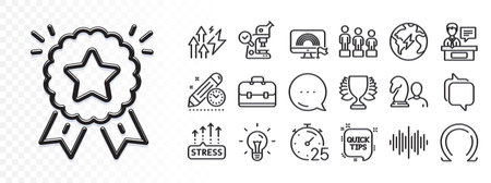 Project deadline, Messenger and Idea line icons for web app. Glare of light effect. Message icon. Pack of Lgbt, Quick tips, Chess pictogram icons. Equality, Timer, Stress grows signs. Vectorのイラスト素材