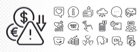 Computer mouse, Card and Yummy smile line icons for web app. Glare of light effect. Message icon. Pack of Heart, Growth chart, Calculator pictogram icons. Vectorのイラスト素材