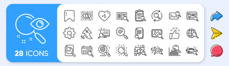 Search line icons. Interest rate, AI generate, Inflation icons. Photo indexation, Artificial...