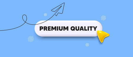 Premium quality search bar. Share plane line icon. Premium quality. High quality product sign. Top offer symbol. Search button with 3d cursor. Vectorのイラスト素材