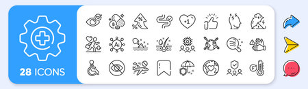 People insurance, Dont touch and Check eye line icons. Interest rate, AI generate, Inflation icons. Pack of Riboflavin vitamin, Digestion, Patient icon. Vectorのイラスト素材