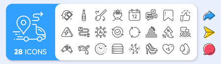 Lightning bolt, Recycling and Clapping hands line icons. Interest rate, AI generate, Inflation icons. Pack of Roller coaster, Power, Time change icon. Vectorのイラスト素材