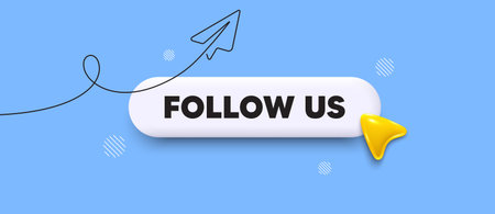 Follow us search bar. Share plane line icon. Follow us tag. Special offer sign. Super offer symbol. Search button with 3d cursor. Vectorのイラスト素材