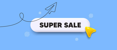 Super sale search bar. Share plane line icon. Super Sale. Special offer price sign. Advertising...