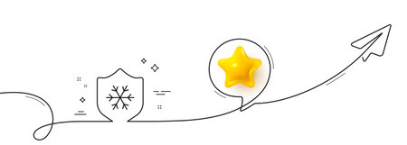 Skin protection line icon. Continuous line with share plane. Cream care sign. Cosmetic lotion...