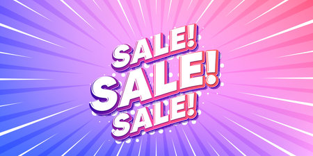 Sale sun rays gradient banner. Light burst background. Sale promotion tag. Special offer price sign. Advertising Discounts symbol. Gradient sun rays. Sunburst light. Vectorのイラスト素材