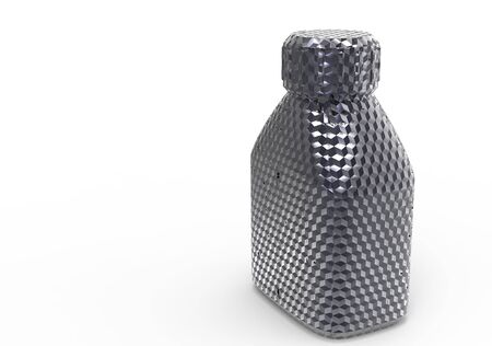 Glass bottle  isolate 3D coloredの写真素材