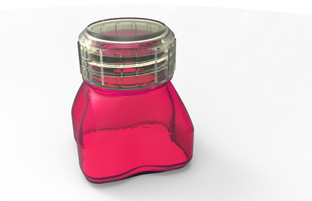 small Glass bottle  isolate 3Dの写真素材