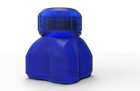 small Glass bottle  isolate 3Dの写真素材