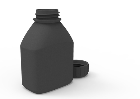 Glass bottle  isolate 3D coloredの写真素材