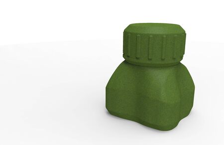 small Glass bottle  isolate 3Dの写真素材