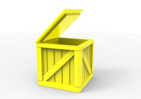 Frame Wooden Box 3D isolateの写真素材