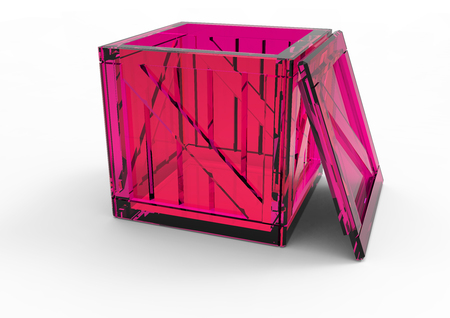 Frame Wooden Box 3D isolateの写真素材