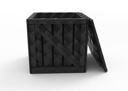 Frame Wooden Box 3D isolateの写真素材