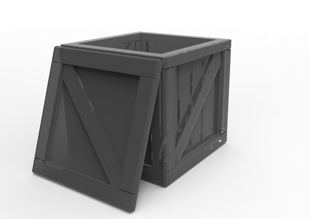 Frame Wooden Box 3D isolateの写真素材