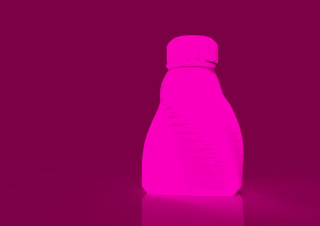 Glass bottle artistic isolate 3D coloredの写真素材