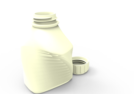 Glass bottle artistic isolate 3D coloredの写真素材