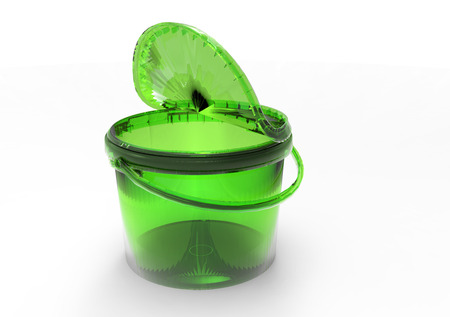 3D plastic paint box packagingの写真素材