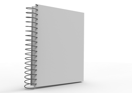 3D render cover spiral notebookの写真素材