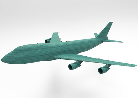 3D render air plane isolateの写真素材