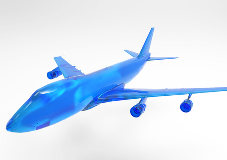 3D render air plane isolateの写真素材