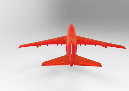 3D render air plane isolateの写真素材