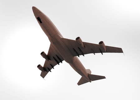3D render air plane isolateの写真素材