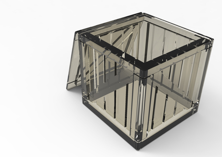 Frame Wooden Box 3D isolateの写真素材