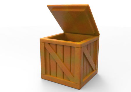 Frame Wooden Box 3D isolateの写真素材