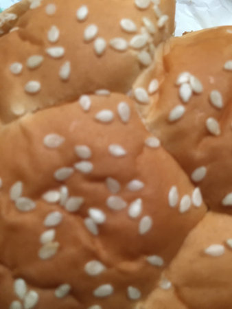 Sesame bread background unit isolate