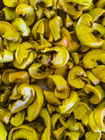 Apple pieces background unit isolateの写真素材