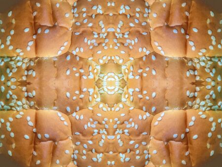 Sesame bread background unit isolateの写真素材