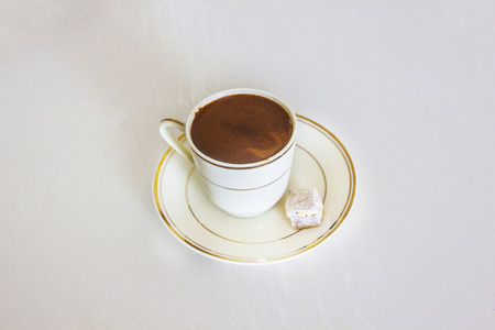 Turkish coffee and  delight background unit isolateの写真素材