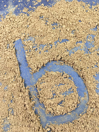 powder writing background unit isolateの写真素材