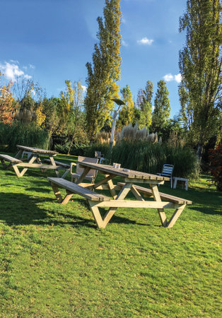 garden and sitting groupsの写真素材