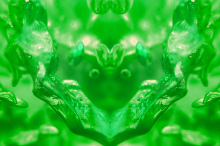 in liquid air bubblesの写真素材