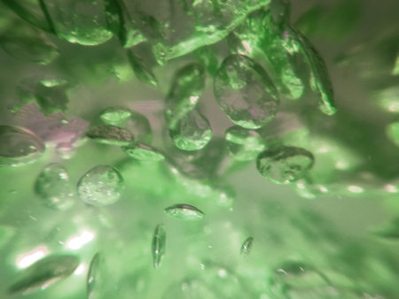 in liquid air bubbles