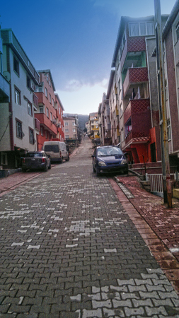 Displays the street background unit isolateのeditorial素材