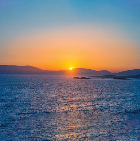 sunset sun and sea background patternの写真素材