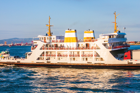 ferry at sea background patternの写真素材